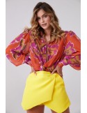 Elegant wrap skirt and shorts, yellow 16228 - Online store - Boutique